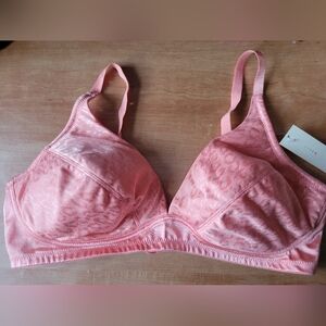 Pink Leopard Print Bra Unlined